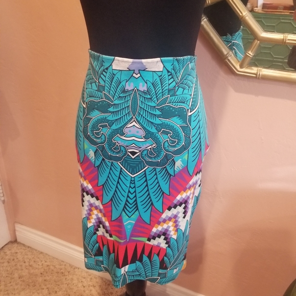 Mara Hoffman Turquoise Jungle Trip Skirt - Picture 2 of 8